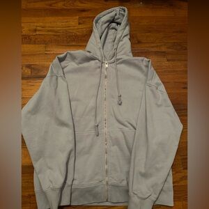 Brandy Melville Light Blue Zip-Up Sweater